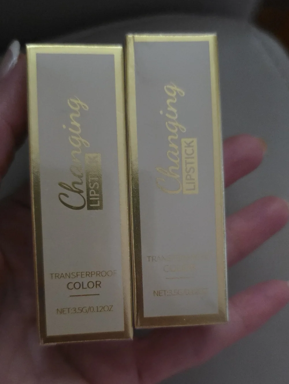 Changing Lipstick - Nude & Gold Packaging